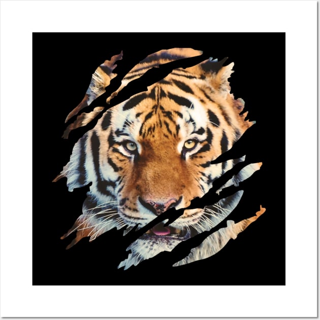 Tiger, Wild and Free Wall Art by ruben vector designs